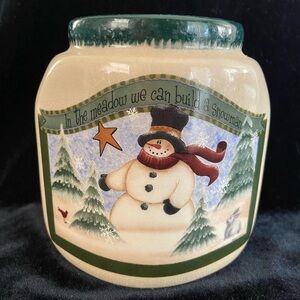 CRAZY Mountain Ceramic Snowman Winter Candle Wax Warmer